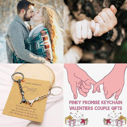 “Pinky Promise” Matching Couple Keychains