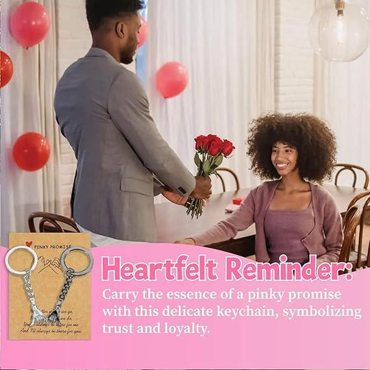 “Pinky Promise” Matching Couple Keychains