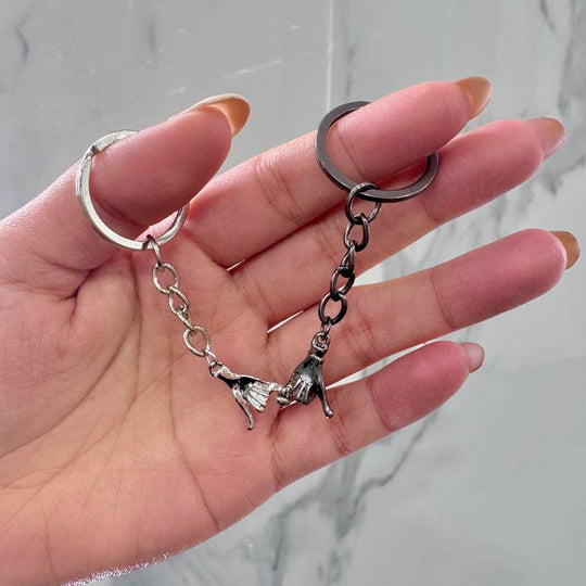 “Pinky Promise” Matching Couple Keychains