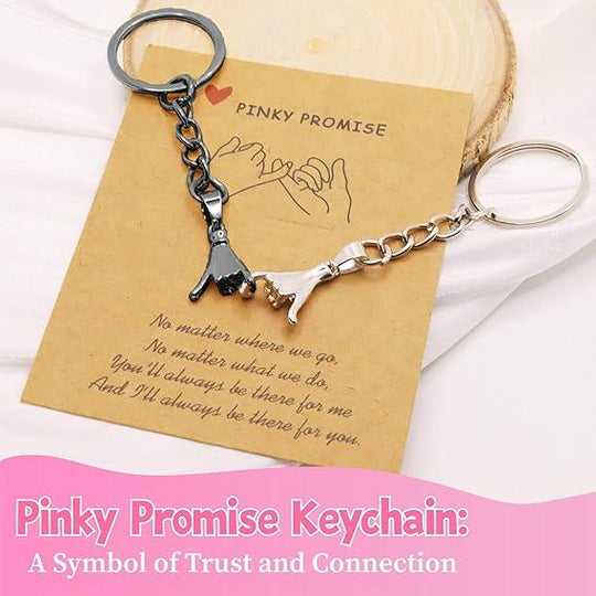“Pinky Promise” Matching Couple Keychains