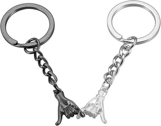 “Pinky Promise” Matching Couple Keychains