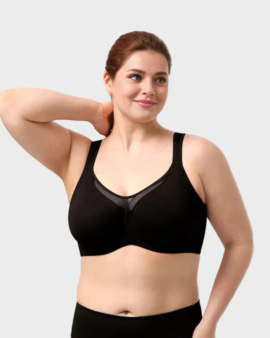 ⏳💐Hot Sale 50% OFF !!🖤Women's Elegant Sheer Full Coverage Non-padded Plus Size Bra
