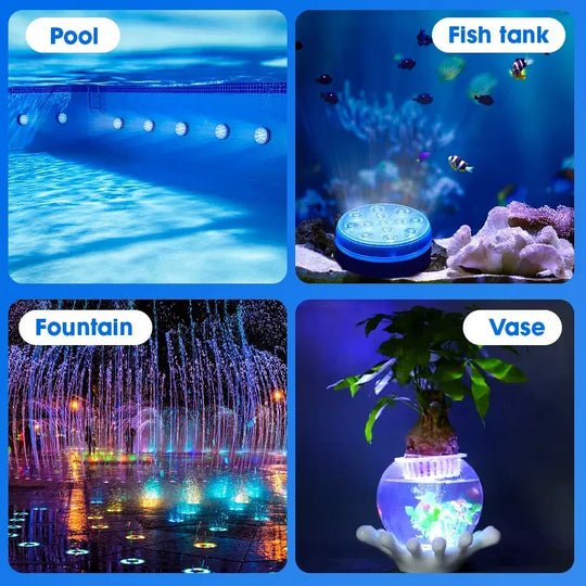 💥LIMITED-TIME 50% OFF! 🌈Submersible LED Pool Lights (RF Remote Control )