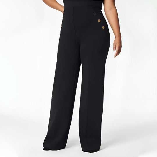 🌸High Stretch Tummy Control Button Wide Leg Pants