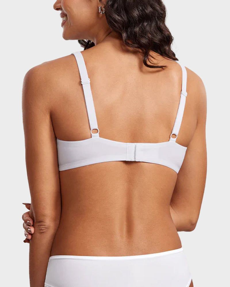 2026 NEW ✨Women's Smooth Scoop Neck Balconette Bra Underwire No Padded
