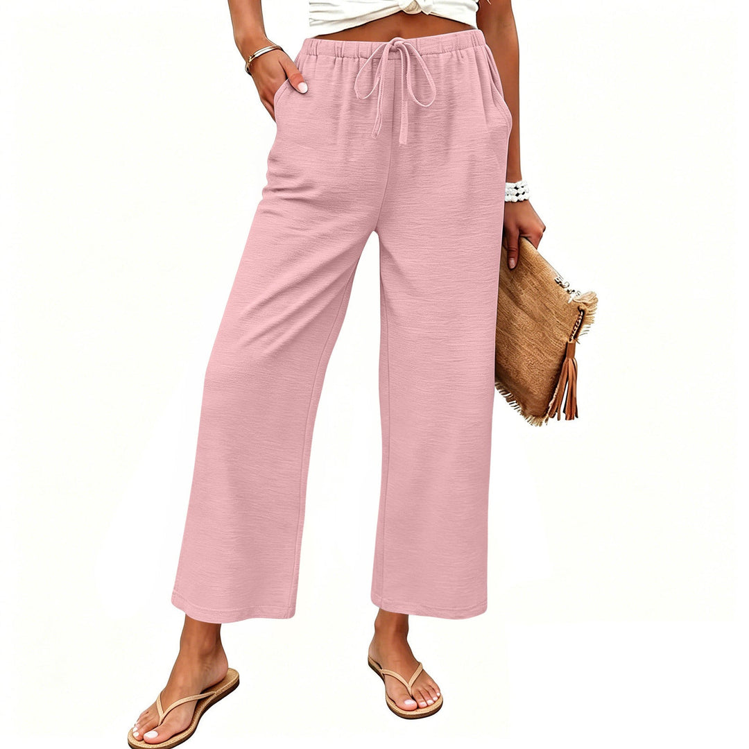 🔥👖Women's Relaxed Fit Linen Blend Pants – Classic Straight Leg Trousers