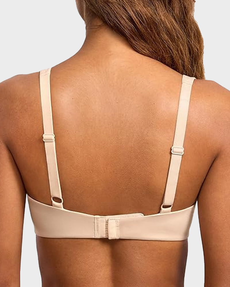 2026 NEW ✨Women's Smooth Scoop Neck Balconette Bra Underwire No Padded