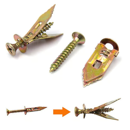 🔥Buy More Save More🔥Drywall Expansion Anchors High Strength Zinc Screws Kit