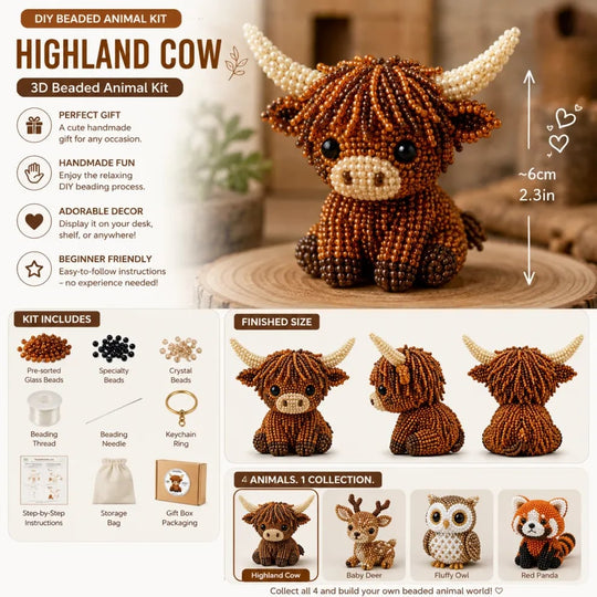 🏆🔥2026 New Arrivals 🧵✨Petite 3D Beaded Animal Craft Kit