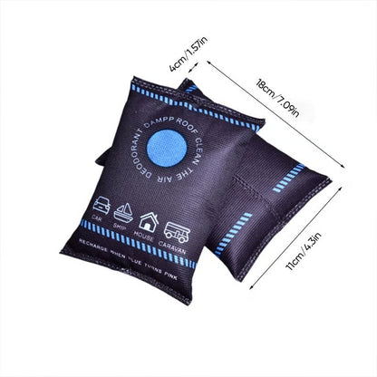 ❄️ BUY 2 GET 3 FREE! 🌬️ REUSABLE DEHUMIDIFIER BAG - Color-Changing Indicator, High-Capacity Moisture Absorption for Closet, Car and Basement 🚗👕