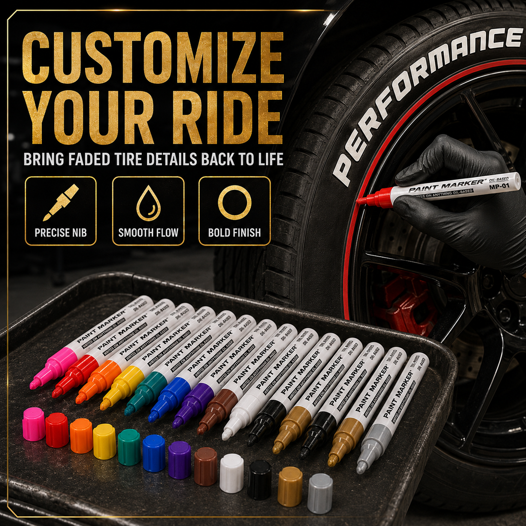 Oil-Based Waterproof Tire Marker Pen（Single-color 5-pack）