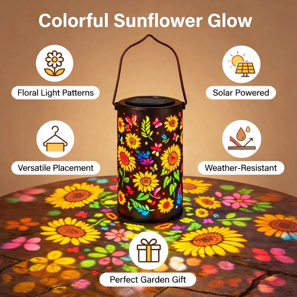 🌸Spring Sale 50% OFF🌻✨Colorful Sunflower Glow Solar Garden Lantern