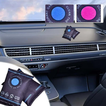 ❄️ BUY 2 GET 3 FREE! 🌬️ REUSABLE DEHUMIDIFIER BAG - Color-Changing Indicator, High-Capacity Moisture Absorption for Closet, Car and Basement 🚗👕