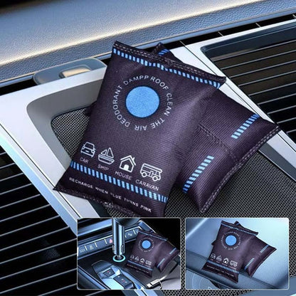 ❄️ BUY 2 GET 3 FREE! 🌬️ REUSABLE DEHUMIDIFIER BAG - Color-Changing Indicator, High-Capacity Moisture Absorption for Closet, Car and Basement 🚗👕