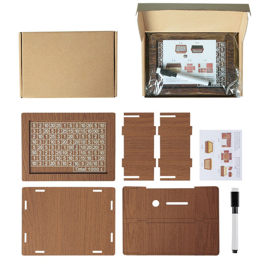 📢📢50% POPUSTA!! ⏰Drvena kasica u retro stilu s brojačem, ručno izrađena kasica za uštedu novca