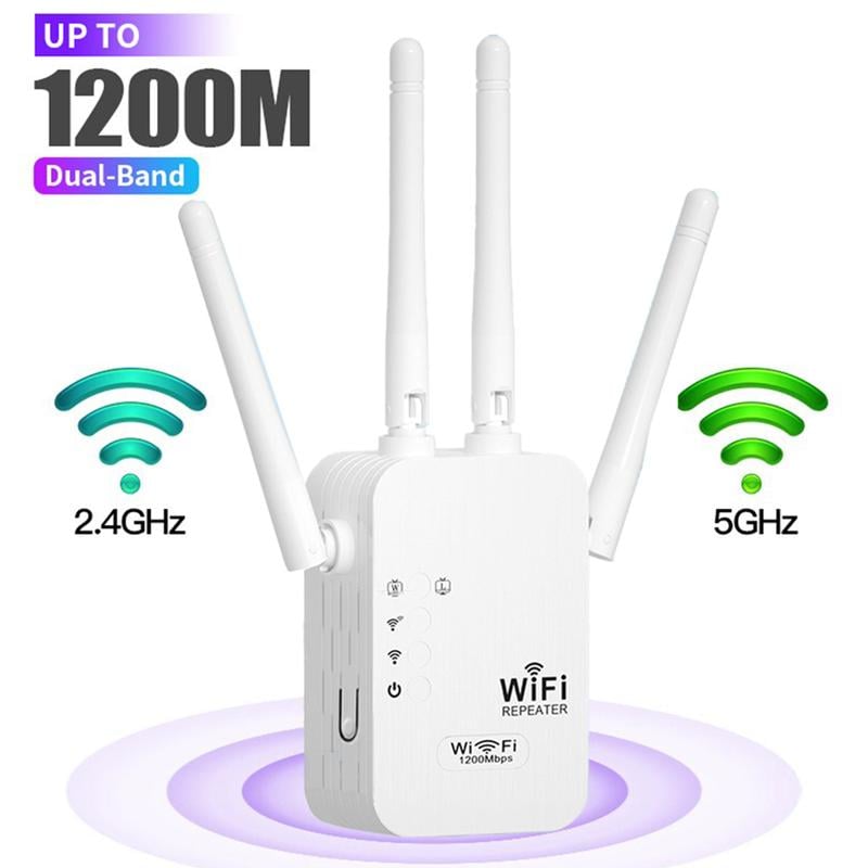 🔥2025 Hot Sale 🎁1200Mbps Dual Band (5GHz/2.4GHz) WiFi Extender