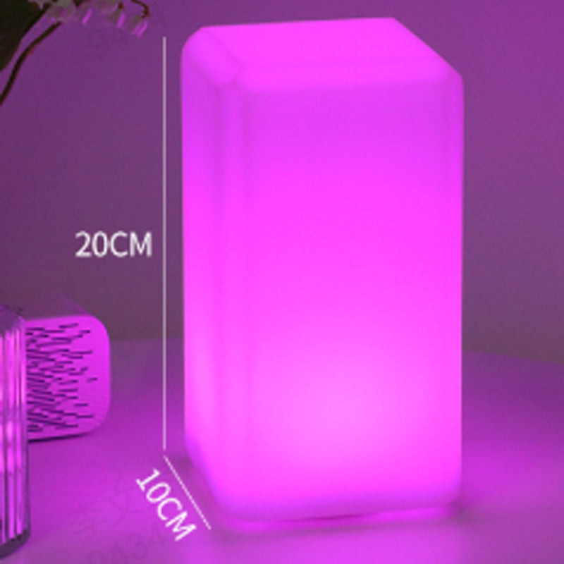 Colorful LED Cube Night Light: Rechargeable & Remote Control