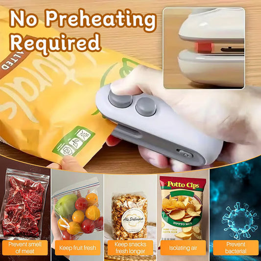 💥Buy 1 Get 1 Free💥Small Household   Portable Snack Plastic Bag Heat Sealing Machine