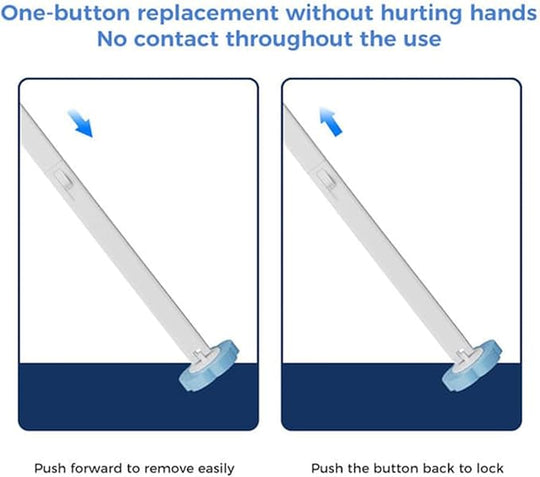 Viegli tīrāms un ērts vienreizējās lietošanas tualetes suku komplekts ar 18 suku galviņām
