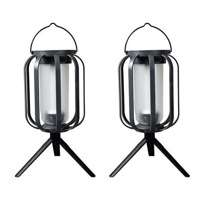 BougeRV 9 inch Solar lantern outdoor light with base, solar lantern outdoor waterproof light