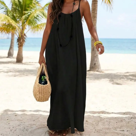 💃LAST DAY SAEL 50% OFF!!✨Women's Solid Color Cami Lounge Dress💕
