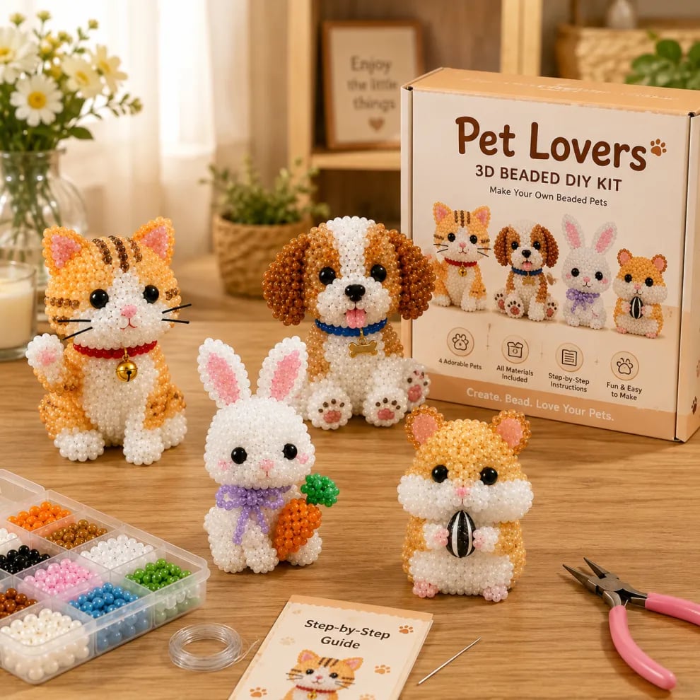 🏆🔥2026 New Arrivals 🧵✨Petite 3D Beaded Animal Craft Kit