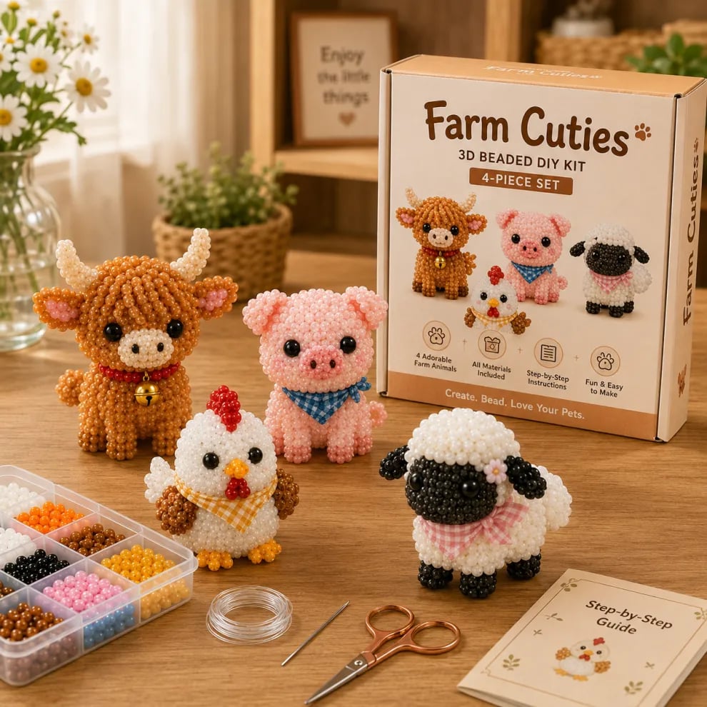 🏆🔥2026 New Arrivals 🧵✨Petite 3D Beaded Animal Craft Kit