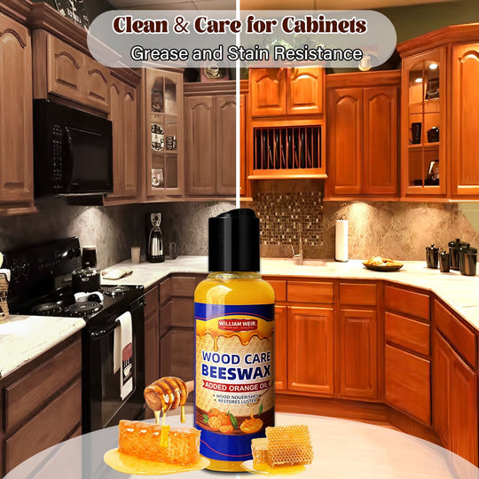 🔥Conditionneur de bois naturel à la cire d'abeille et à l'huile d'orange