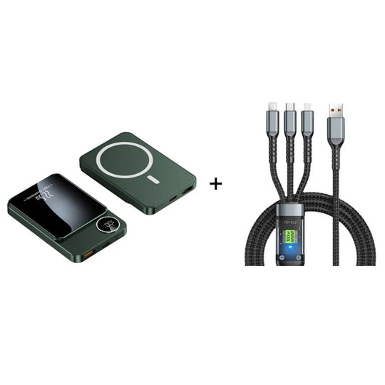 🔋✨Professional Magnetic Charger for Travelers & Professionals 🧲| 22.5W Wired & 15W Wireless | 10,000 mAh | Fast Delivery💥