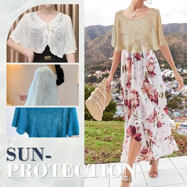 Knitted Sun-proof Shawl🔥Free 1pc Gift Pearl Clip