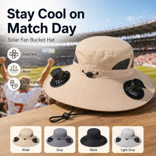 🧢 LIMITED-TIME 50% OFF! ✨ Solar Fan Sun Hat – UPF 50+, Dual Power, Ultralight ☀️