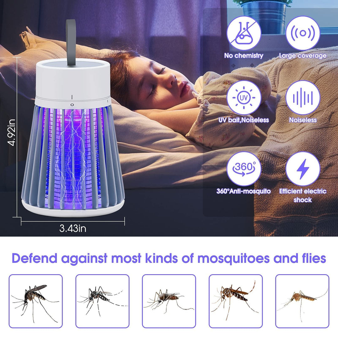 🦟USB/Rechargeable Portable Mosquito & Fly Trap Lamp for Indoor & Outdoor