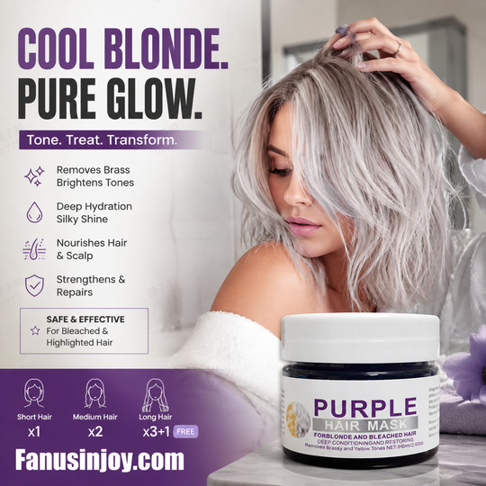 💜Moisturizing Purple Hair Mask with Long-Lasting Scent, Anti-Brass Deep Conditioning Mask for Blonde Bleached Hair