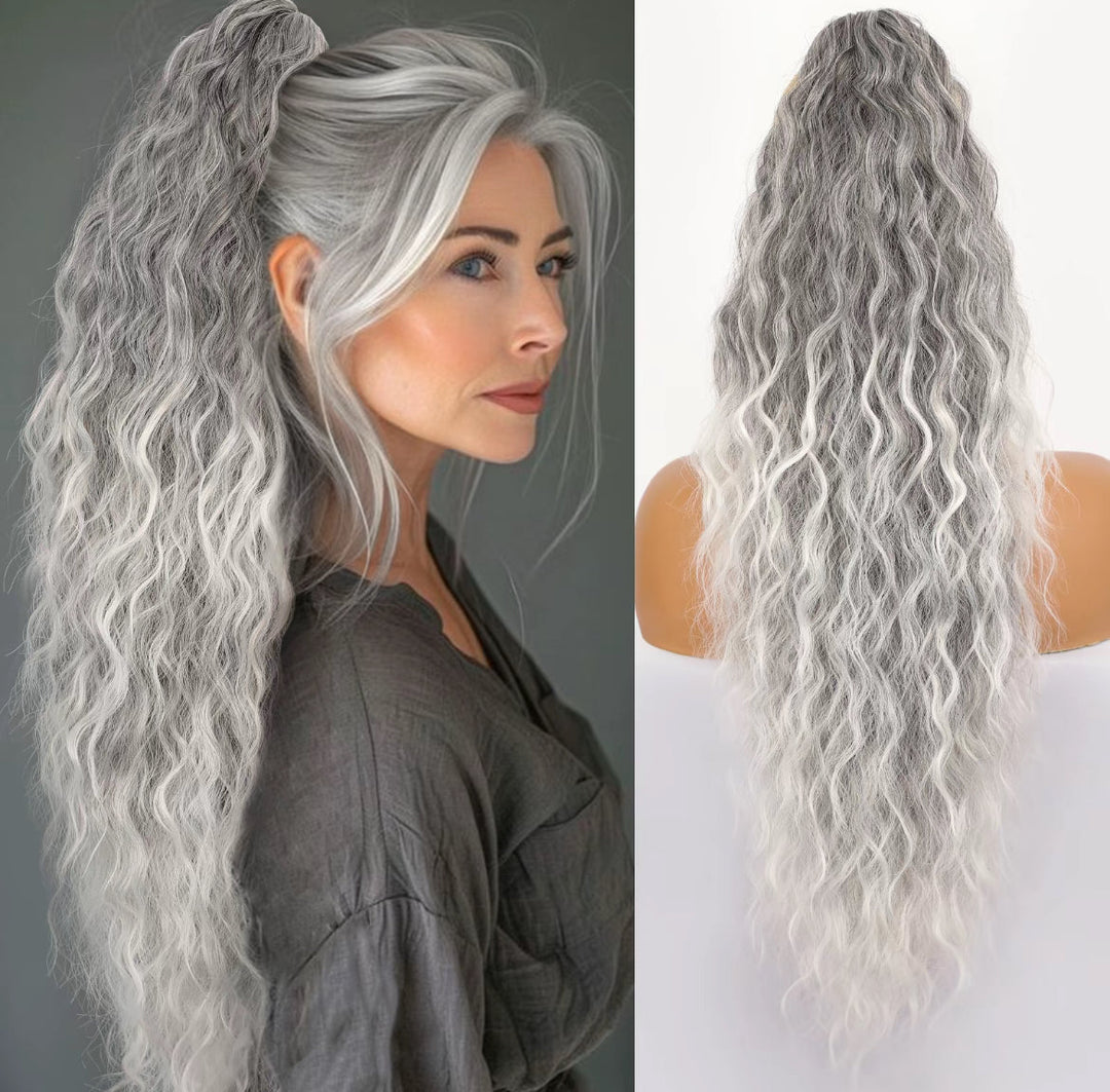 🫧🫧Ierobežota cena £14.99 — pēdējās dienas akcija, atlaide 54 %🫧Cirtaini, viļņaini, sprogaini mati ar zirgasti