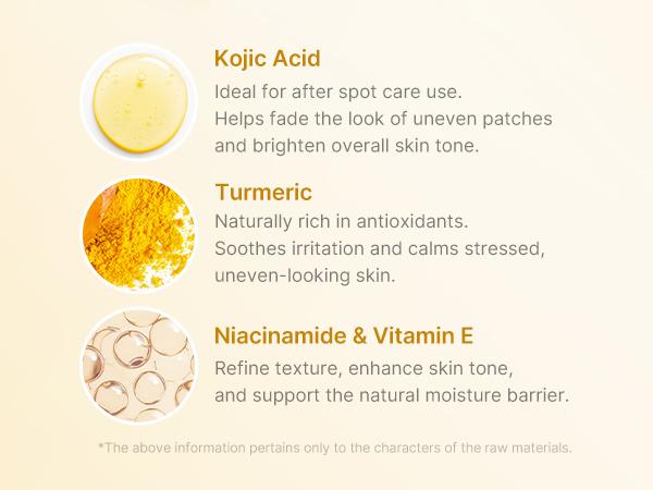 Kojic Acid Turmeric Power Duo for Face & body | Ideal for Troubled Skin & Use After Spot Care | Soothing & Calming with Kojic Acid, Turmeric, Niacinamide