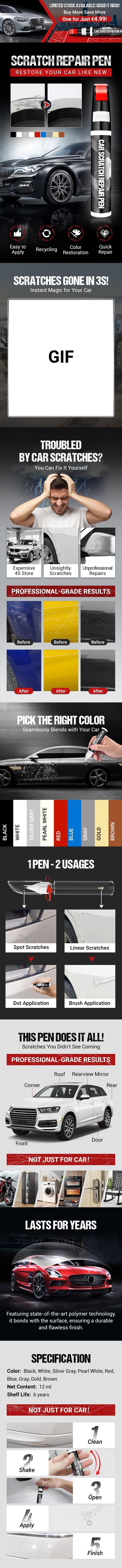 ✏️ŽHAVÝ VÝPRODEJ 2025✏️Pero na opravu škrábanců na autě🚗