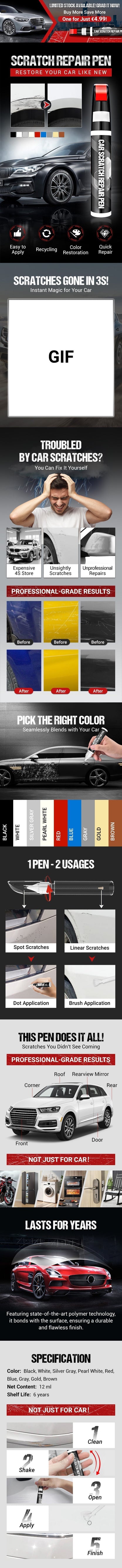 ✏️2025 HOT SALE✏️Car Scratch Repair Pen🚗