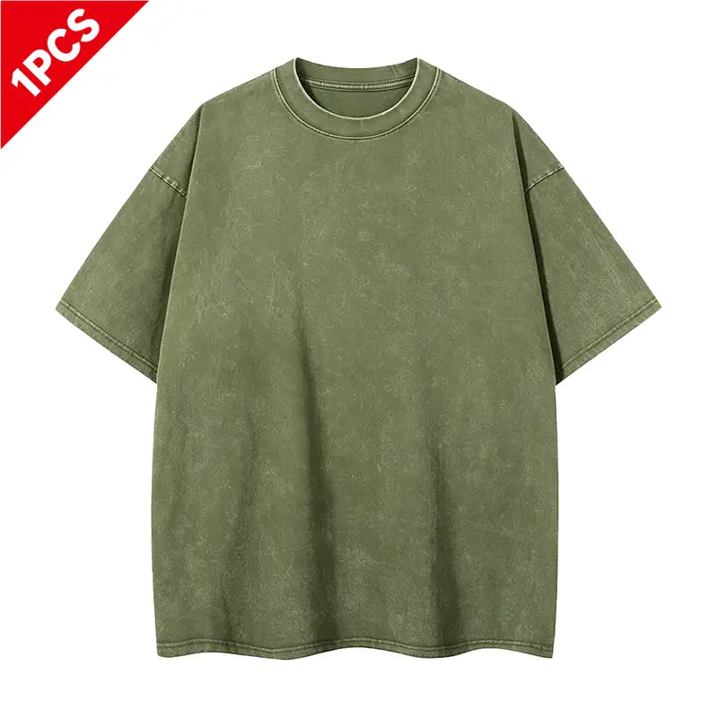 🔥Last Day Sale 60% OFF⏰👕Loose Vintage Solid Color Short Sleeve Top✨