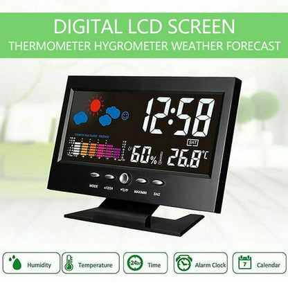 🌡️ 50% OFF NOW! ⏰Temperature & Humidity Monitor with Forecast Display & Table Alarm Clock