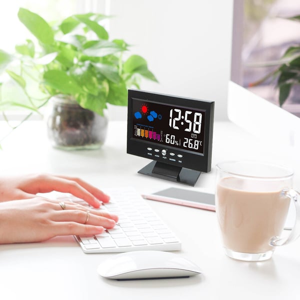 🌡️ 50% OFF NOW! ⏰Temperature & Humidity Monitor with Forecast Display & Table Alarm Clock