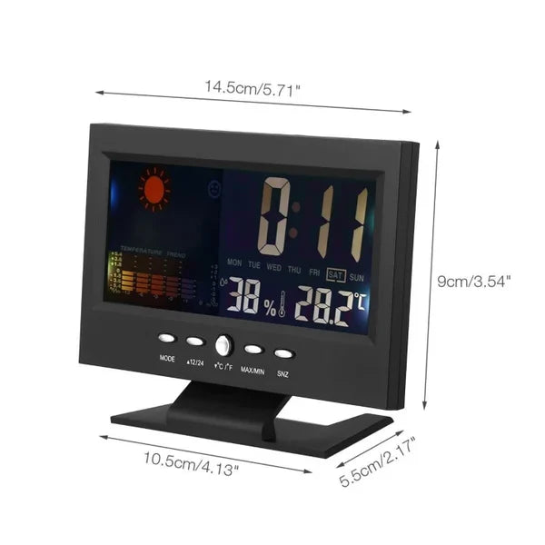 🌡️ 50% OFF NOW! ⏰Temperature & Humidity Monitor with Forecast Display & Table Alarm Clock