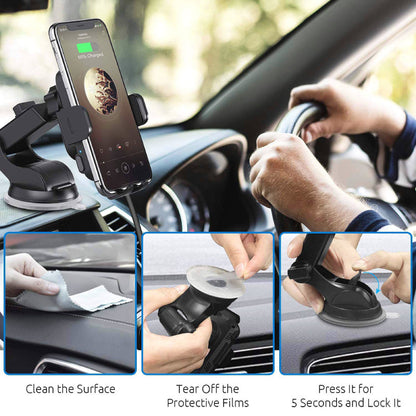 Auto-Clamping 15W Fast Charging Wireless Car Charger