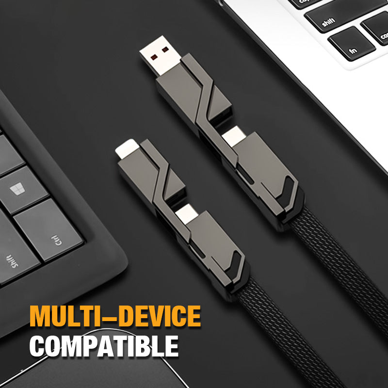 Cabo carregador 4 em 1 para carregamento rápido e sincronização de dados