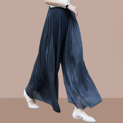 🔥Hot Sale 50% Off🔥Glazed Ice Silk Floor-Length Wide-Leg Culottes