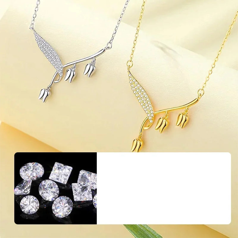 💃Special Gift🌹Women's Elegant Bell Orchid Necklace