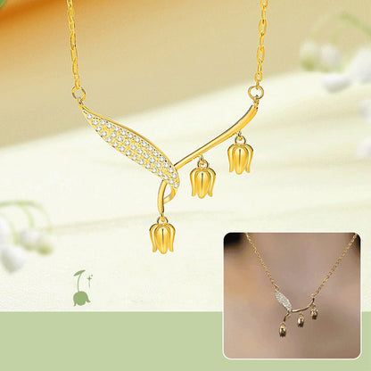 💃Special Gift🌹Women's Elegant Bell Orchid Necklace