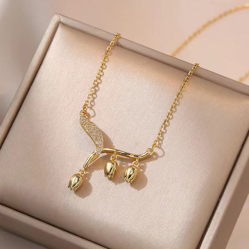 💃Special Gift🌹Women's Elegant Bell Orchid Necklace