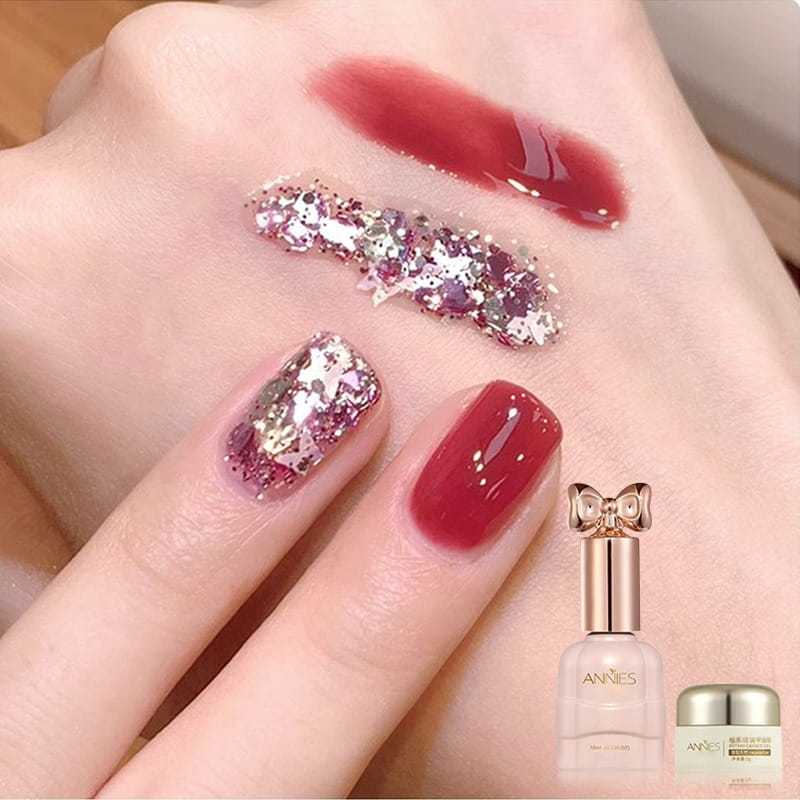 🎁Hot Sale 50% OFF⏳Fashion Glitter Dual-Color Nail Polish Combo Set