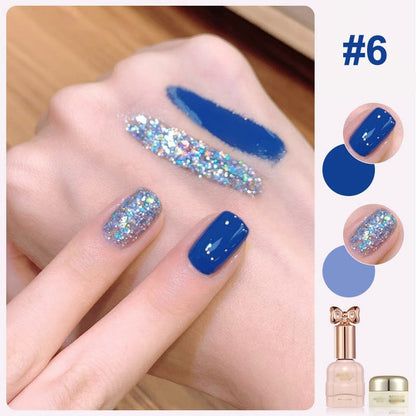 🎁Hot Sale 50% OFF⏳Fashion Glitter Dual-Color Nail Polish Combo Set