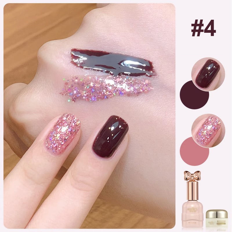 🎁Hot Sale 50% OFF⏳Fashion Glitter Dual-Color Nail Polish Combo Set